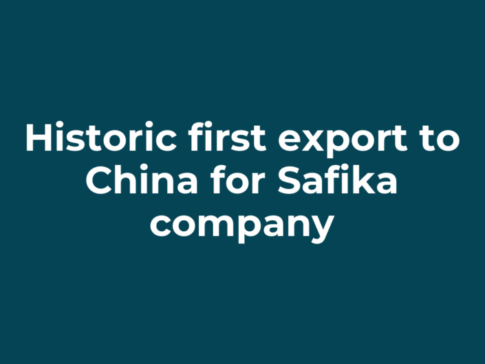 Historic first export to China for Safika company