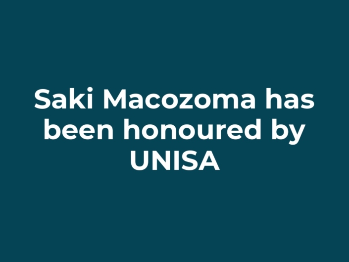 Saki Macozoma has been honoured by UNISA