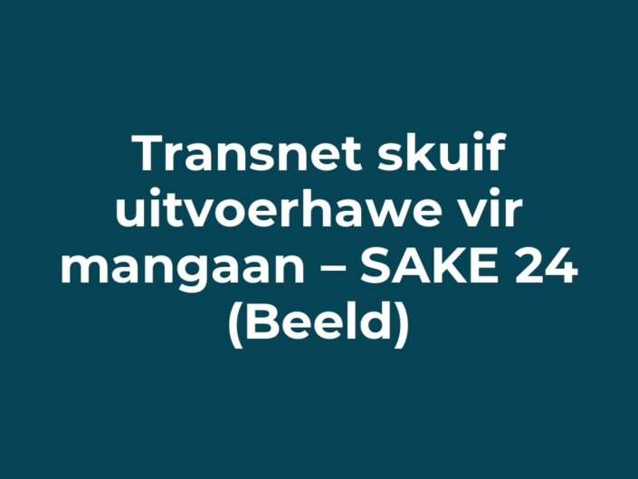 Transnet skuif uitvoerhawe vir mangaan – SAKE 24 (Beeld)