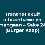 Transnet skuif uitvoerhawe vir mangaan – Sake 24 (Burger Kaap)