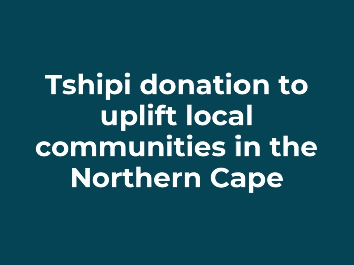 Tshipi donation to uplift local communities in the Northern Cape